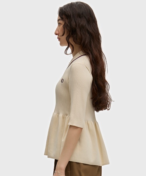 FRED PERRY（フレッドペリー） ポロシャツ ポロ Peplum Knitted Shirt