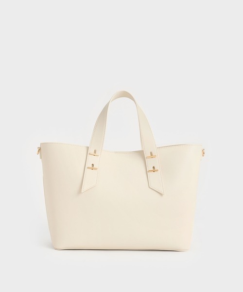 「CHARLES & KEITH」 ハンドバッグ L チョコ レディース_画像3