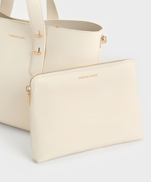 「CHARLES & KEITH」 ハンドバッグ L チョコ レディース_画像4