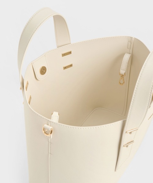 「CHARLES & KEITH」 ハンドバッグ L チョコ レディース_画像5
