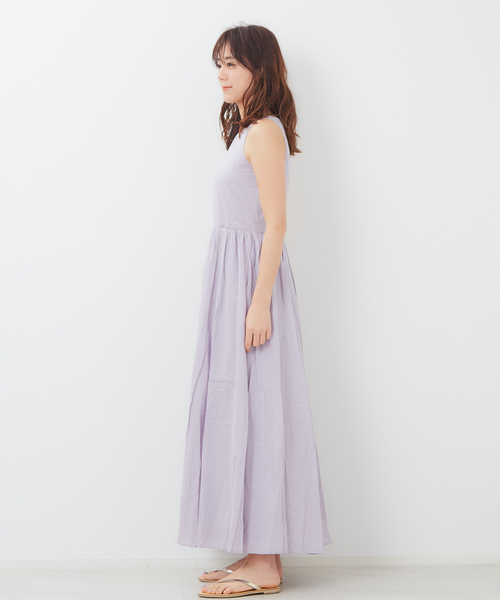 「MARIHA」 ノースリーブワンピース 38 レッド系その他 レディース_画像3