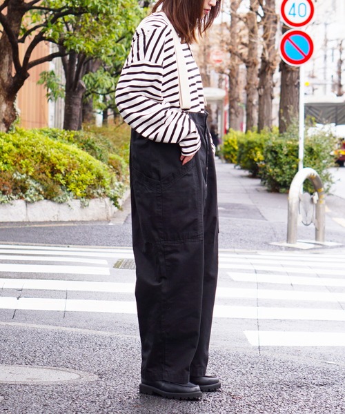 「HARVESTY」 チノパンツ 1 オリーブ レディース_画像2