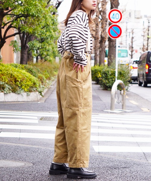 「HARVESTY」 チノパンツ 1 オリーブ レディース_画像9