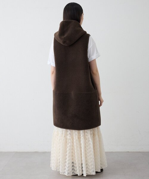 THE PAUSE ロング スカート 「THE PAUSE」刺繍オーガンジーティアード