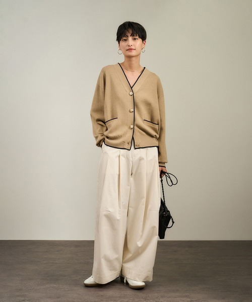 「SALON adam et rope'」 ニットカーディガン FREE グレー レディース_画像4