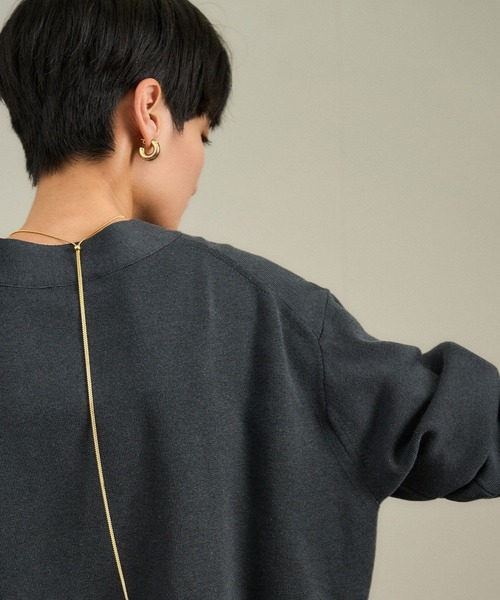 「SALON adam et rope'」 ニットカーディガン FREE グレー レディース_画像9