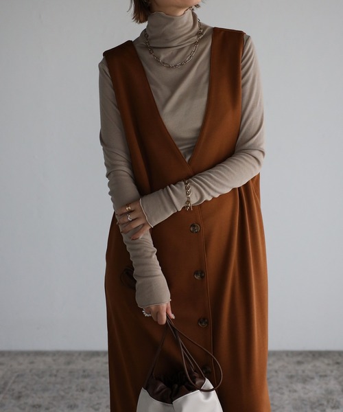 サロペット オーバーオール 「maiko_wear × Fizz コラボ」　前後2Way　ポンチ素材ジャンパースカート レディース | Fizz | 16