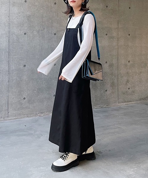 J37◆未使用掲示品 コスプレ 私服 ワンピース ジャンパースカート ジャンスカ PAGEBOY ワンピース ジャンパースカート カーゴポケットツイル
