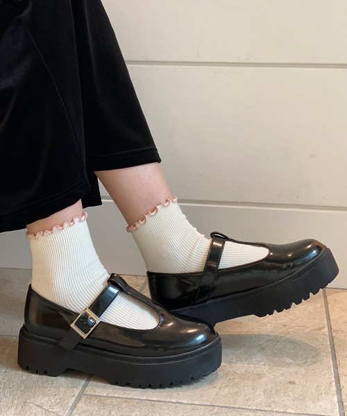 attagirl ローファー 厚底Tストラップシューズ レディース attagirl ローファー 厚底Tストラップシューズ レディース
