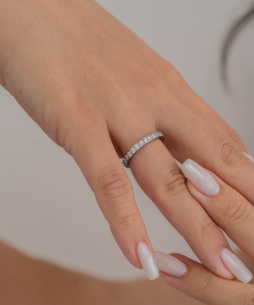 ebine 指輪 リング 2mm Full Eternity Ring 金属アレルギー対応