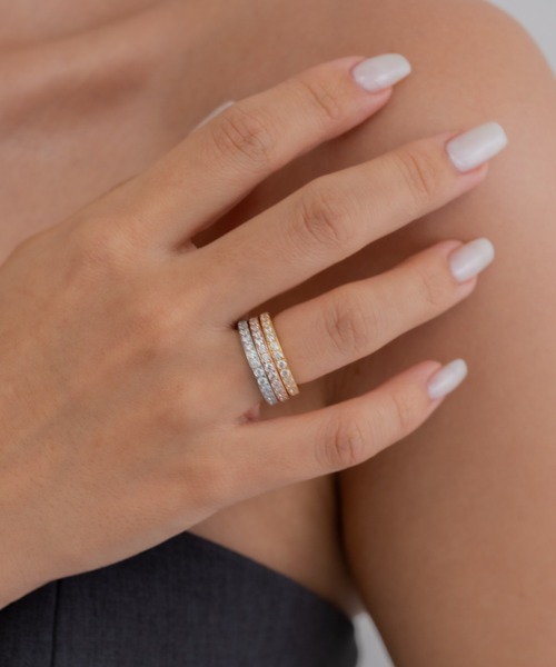 ebine 指輪 リング 2mm Full Eternity Ring 金属アレルギー対応