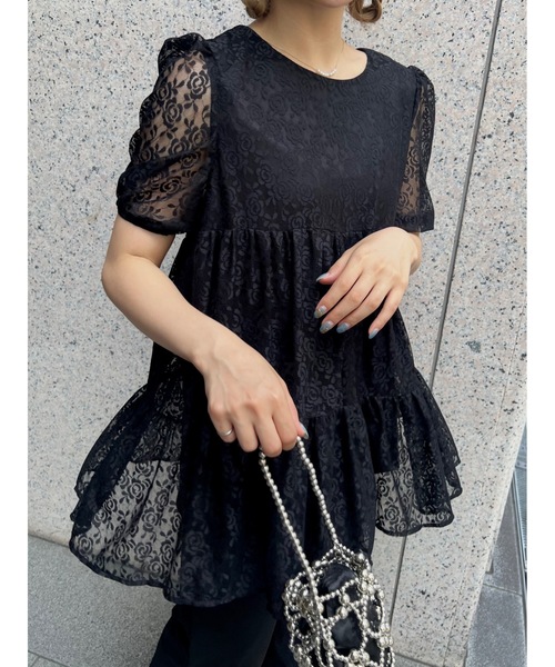 ブラウス シャツ rose dress top レディース