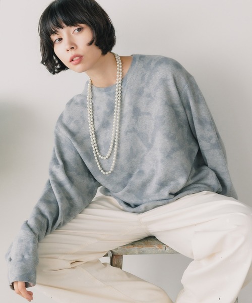 スウェット メンズ mocT/モクティ GARMENT DYED LOOPWHEEL CREWNECK P/O スウェット｜zozo｜15