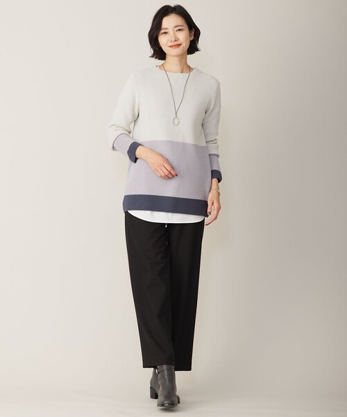 ニット セーター 「洗える」CLEAR COTTON BLEND カラーブロック ニット レディース J.PRESS ニット セーター 「洗える」CLEAR COTTON BLEND カラー