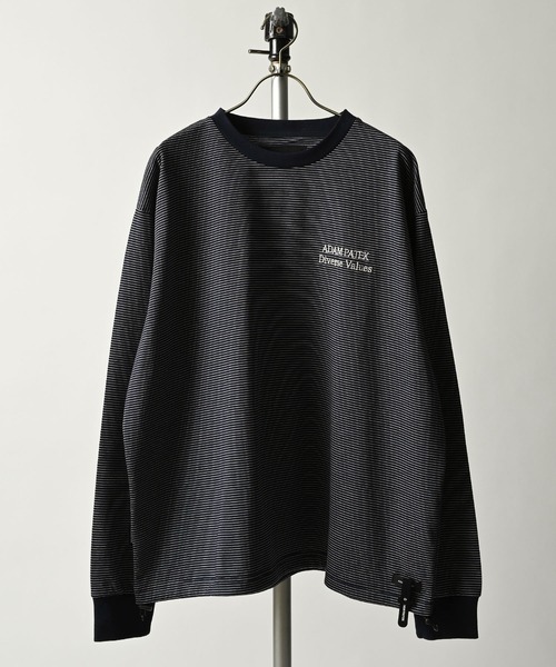 tシャツ 「ADAMPATEK/アダムパテック」thin stripes long sleeve/ボーダーロングスリーブTシャツ レディース メンズ