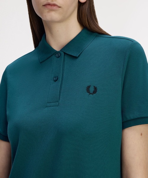 FRED PERRY オレンジ 七分袖ワンピース JP 10 FRED PERRY シャツワンピース INTERNAL DETAIL｜Yahoo!フリマ