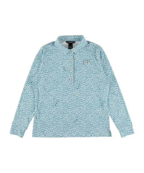 ポロシャツ ポロ 「ZOY」WOMENS グラフティーロゴプリント 長袖ポロシャツ レディース