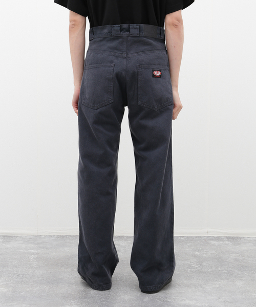 willy chavarria ブラック ワイドデニムパンツ MINEDENIM - ×WILLY CHAVARRIA Black Denim CB.RAVER PANTS