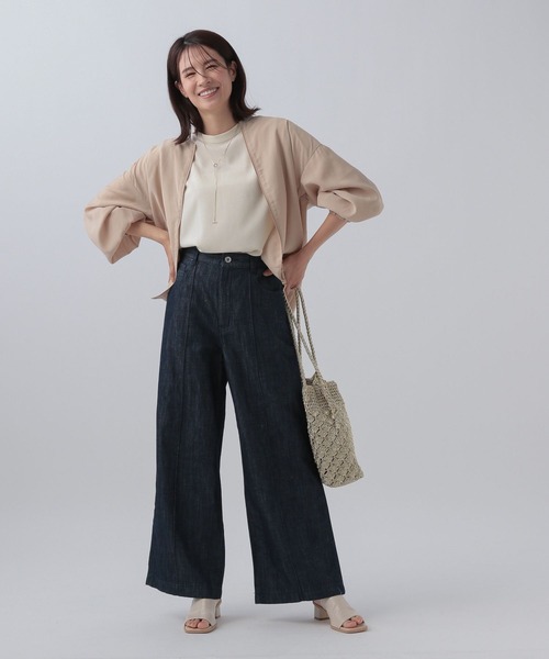 ブラウス シャツ サラサラサマー袖フリルブラウス レディース Elura ブラウス シャツ サラサラサマー袖フリルブラウス