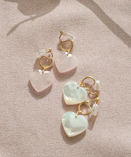 Herlipto♡Clear Flower Gold Tone pierces Herlipto official website