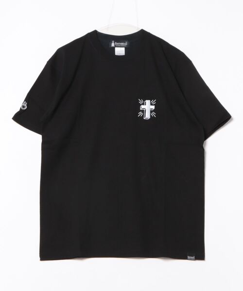 【VETEMENTS】ブラック lized Wrinkled ロゴ刺繍 Tシャツ VETEMENTS: Black Metalized Wrinkled Logo Embroidered T-shirt