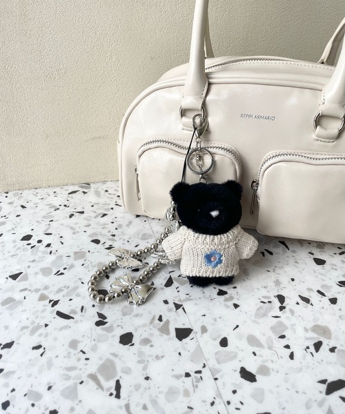 repipi armario キーホルダー オシャKUMAチャーム : ZOZOTOWN