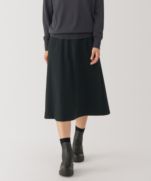 無印良品（MUJI） スカート 婦人 ストレッチ起毛フレアスカート