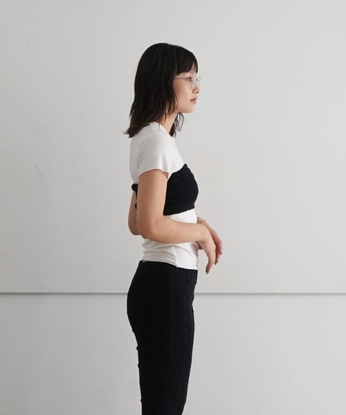 kotohayokozawa チューブトップ ベアトップ todo SHRUNK-KNIT
