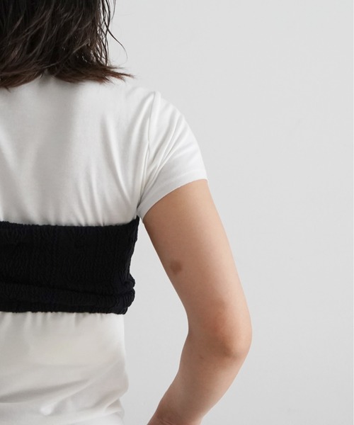 チューブトップ ベアトップ kotohayokozawa todo SHRUNK-KNIT BARE TOP kotohayokozawa チューブトップ ベアトップ todo SHRUNK-KNIT