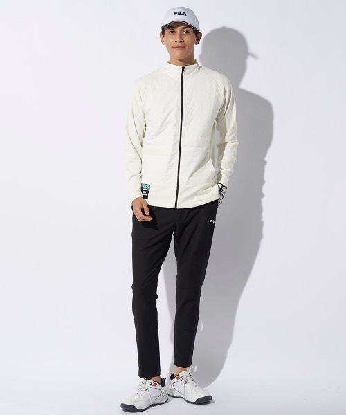 GOLF FILA サイズM】 フィラゴルフ★薄手ストレッチ★ハーフジップシャツ【レディース シャツ GOLF/フィラゴルフ」薄中綿ハーフジップ 「FILA レディースウェア