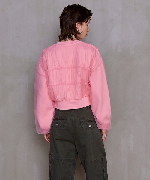 MAISON SPECIAL トレーナー スウェット Tulle Layered