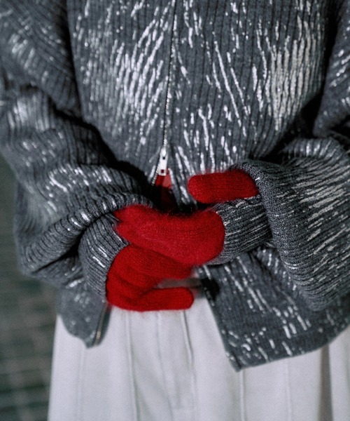 セーター ニット Printing wool drivers knit / プリンティング
