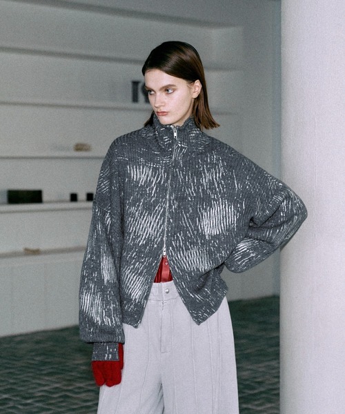 セーター ニット Printing wool drivers knit / プリンティング