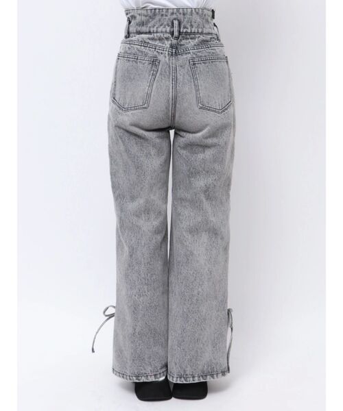 BEST SELLER】side slit denim ribbon pants – RANCLIC