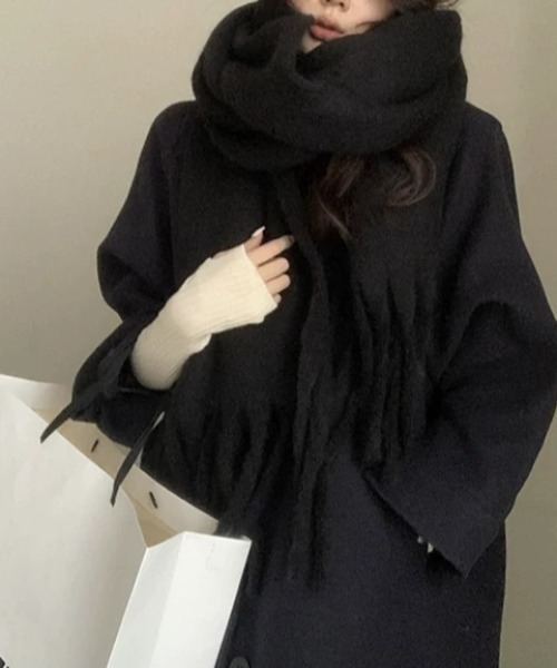 CELENA BEATS マフラー ストール フリンジボリュームマフラー