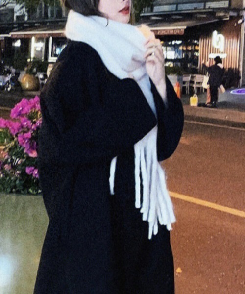 CELENA BEATS マフラー ストール フリンジボリュームマフラー