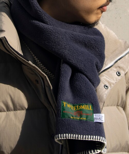 TWEED MILL マフラー 「TWEED MILL」GLOSTER別注 フリース