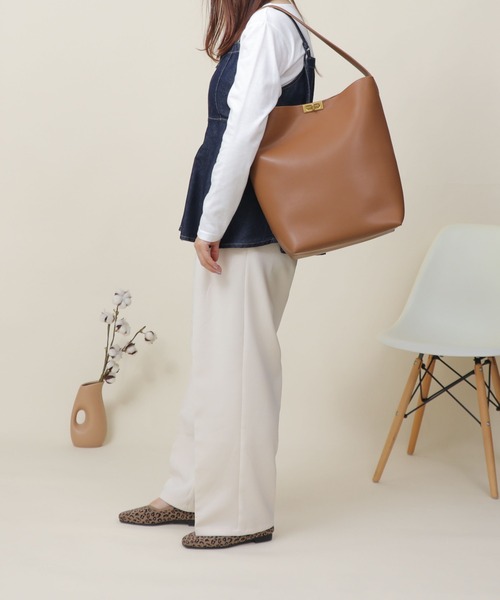 LA MARGE トートバッグ 「本革」 ワンハンドル バケツバッグ 大