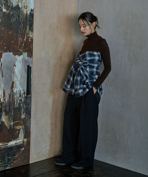 marjour ニット セーター SHEER TURTLE KNIT(24AW) レディース