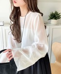 ブラウス シャツ 夏 袖口メッシュが抜け感前後...の詳細画像3