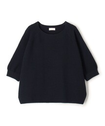 BALLSEY黒ニット×白シャツト Ballsey ニット セーター レーステープコンビ タックプル