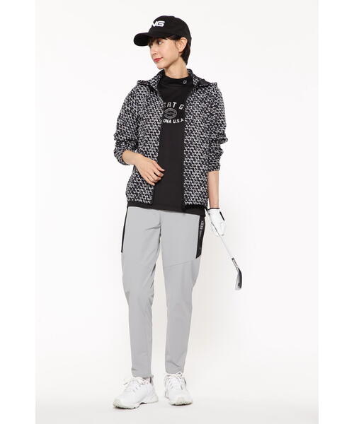 PING tシャツ 「PING APPAREL」メッシュボーダージャガード半袖