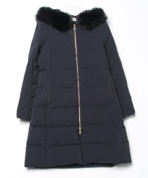 PLSTプラステ ネイビー フード付きダウンコート S PLST（プラステ） ダウンコート S ネイビー レディース : ZOZOTOWN