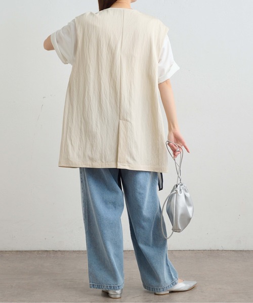 ピュアルセシン♡ノーカラーダブルデザインジレベストZARA ノーカラーダブルデザインジレベスト（ベスト）｜PUAL CE CIN