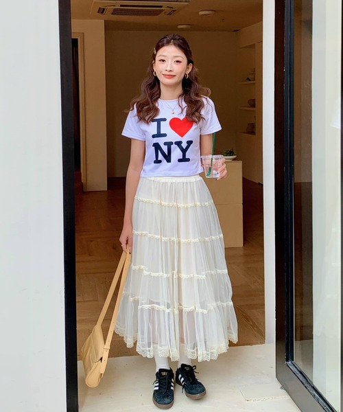 スカート チュールティアードロングスカート : ZOZOTOWN Yahoo!店