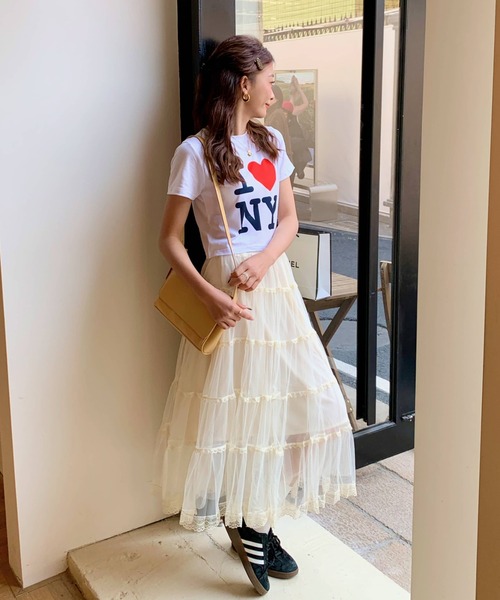 チュール ロング スカート ティアード スカート チュールティアード ロングスカート : ZOZOTOWN Yahoo