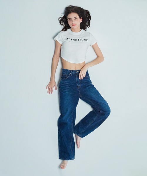 tシャツ 「INSTANTFUNK」ワンスリーブレス Tシャツ レディース プリントTシャツ レディース Tシャツ[品番：VCTW0004321