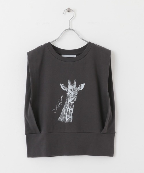 KBF（ケービーエフ） tシャツ ノースリーブプリントカットソー