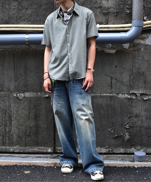 Noen（ノエン） ワイドパンツ ジーンズ ペイントバギーデニムパンツ