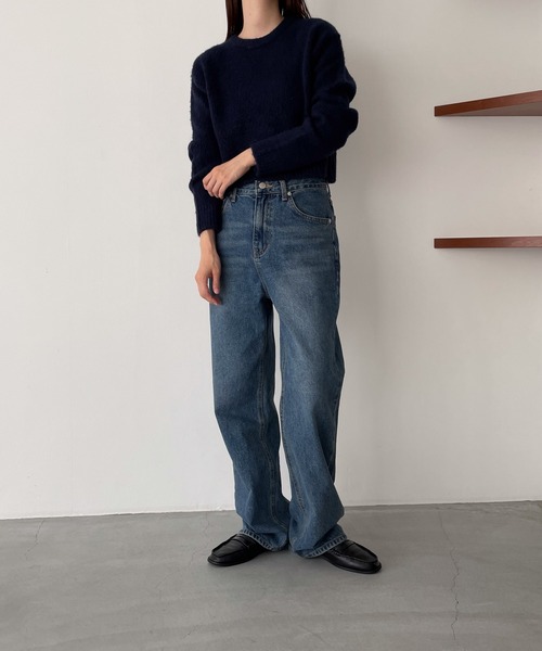 「CANAL JEAN」 「El mar」長袖ニット ONE SIZE オレンジ レディース_画像7